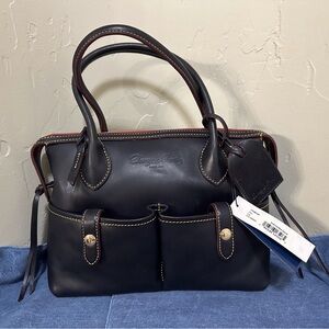 Dooney & Bourke Florentine Small East/West Satchel in Navy NWT